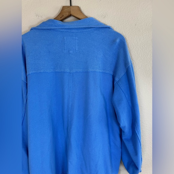 Aerie Starry Skies Open Neck Oversized Sweatshirt Blue Small $65 - Picture 13 of 15